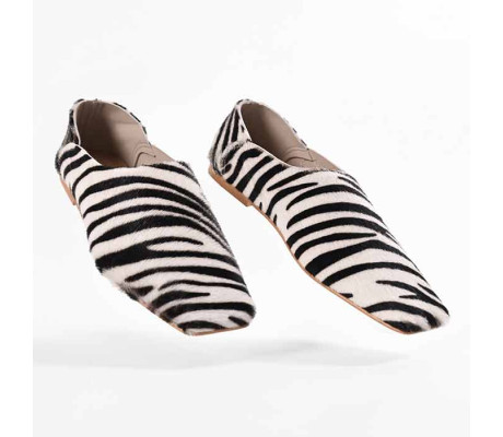 Case Shoes - Animal Hair - Zebra