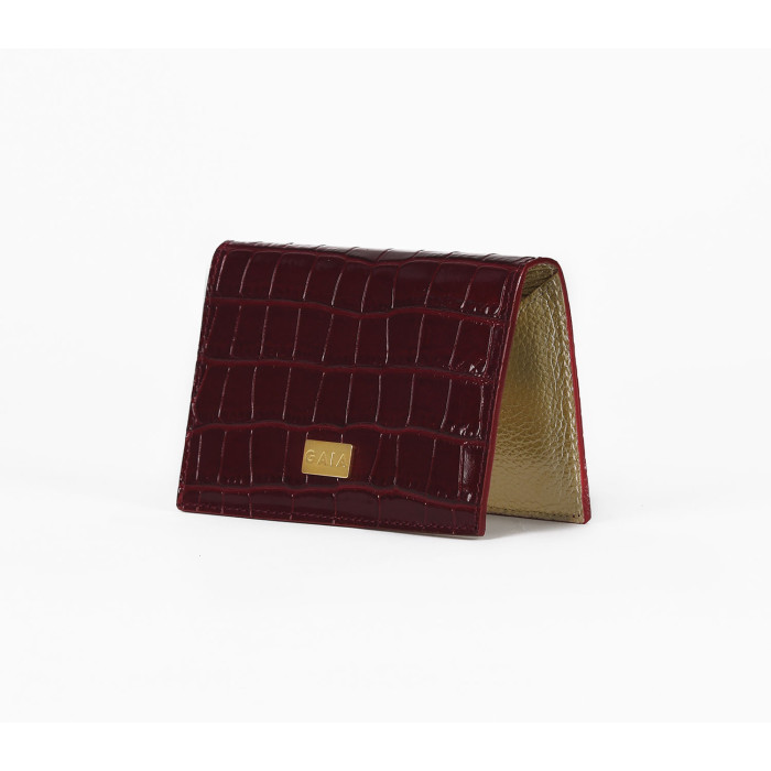 Cardholder Crocodile - Burgundy