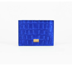Cardholder Crocodile - Blue