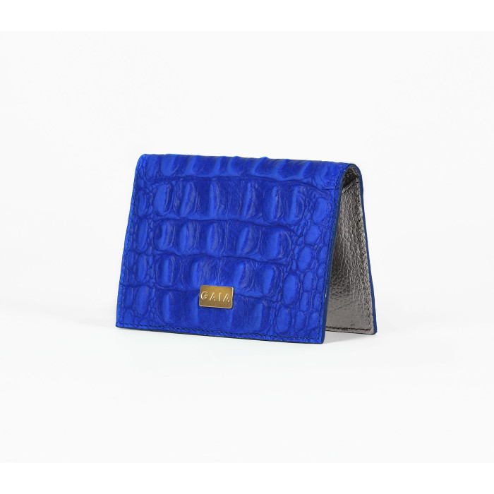 Cardholder Crocodile - Blue