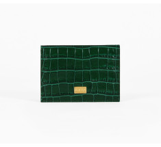 Cardholder Crocodile - Dark Green