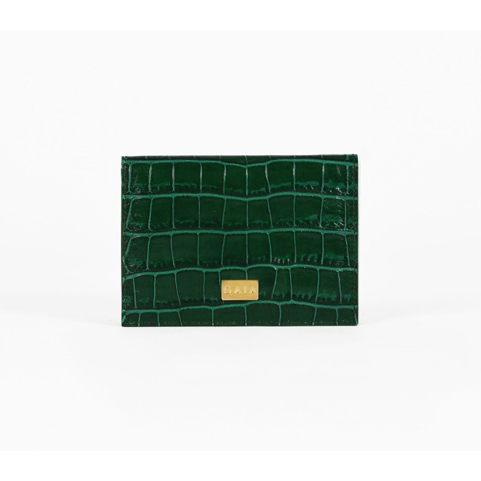 Cardholder Crocodile - Dark Green
