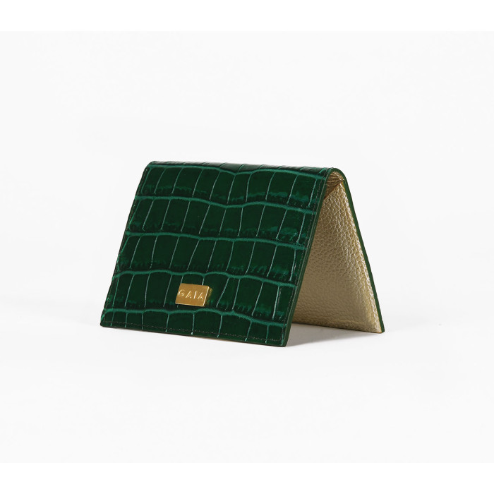 Cardholder Crocodile - Dark Green