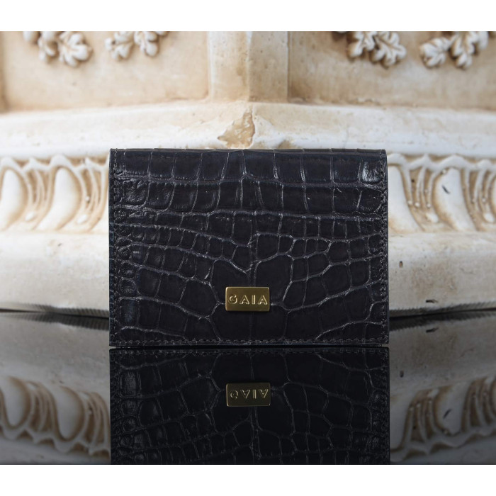 Cardholder Crocodile - Dark Gray