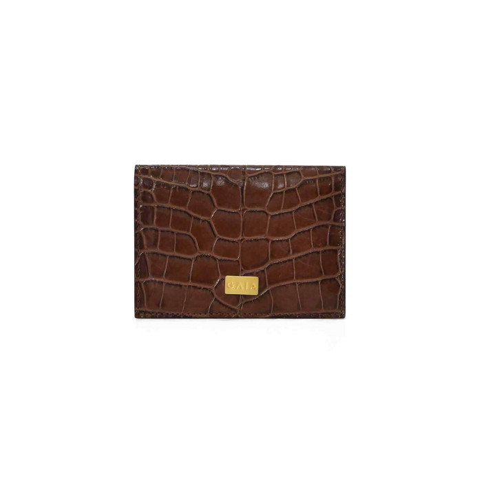 Cardholder Crocodile - Brown