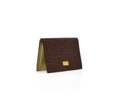 Cardholder Crocodile - Brown