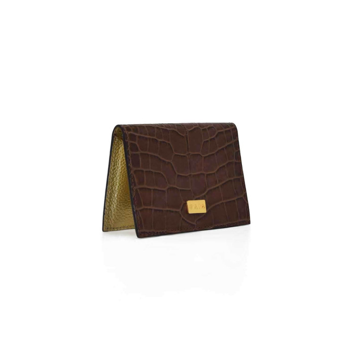 Cardholder Crocodile - Brown