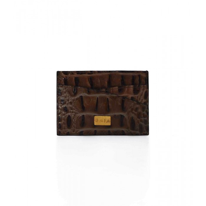 Cardholder Double Curve - Brown