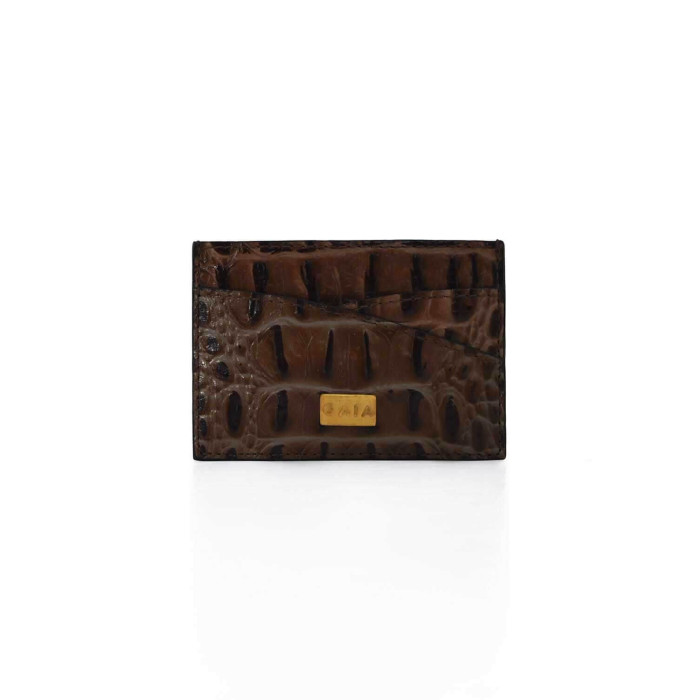 Cardholder Double Curve - Brown