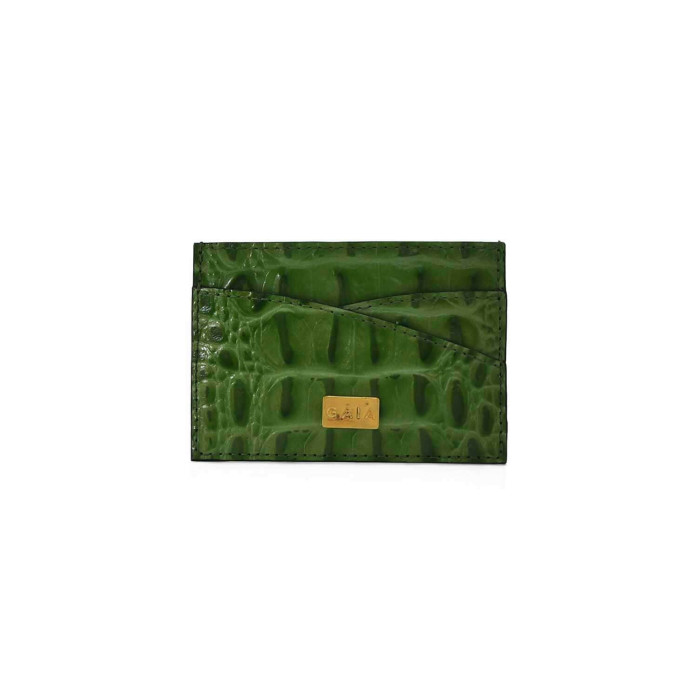 Cardholder Double Curve - Olive