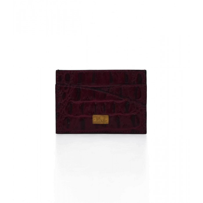 Cardholder Double Curve - Maroon