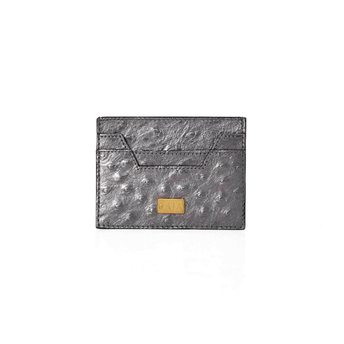 Cardholder Hex Cut Ostrich - Ancine