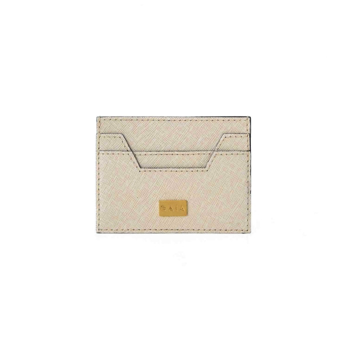 Cardholder Hex Cut Textured - Beige