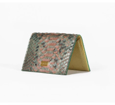 Cardholder Python - Multi Metallic Green