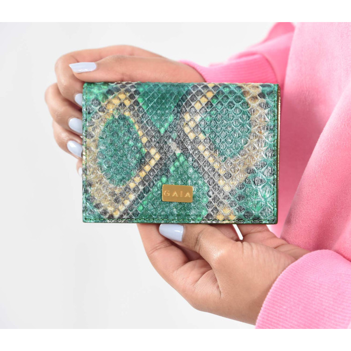 Cardholder Python - Multi Light Green