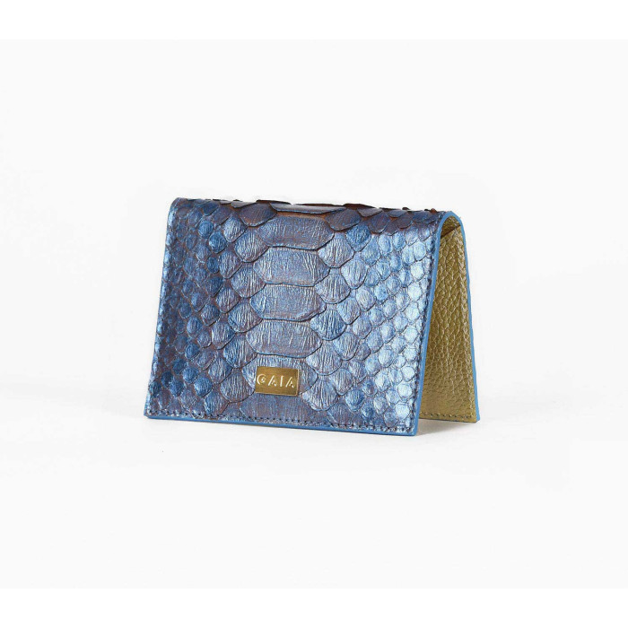 Cardholder Python - Mono Metallic Blue