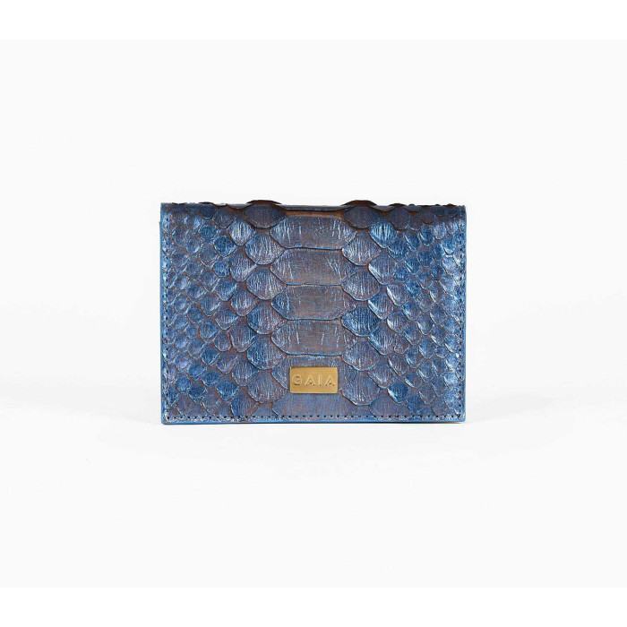 Cardholder Python - Mono Metallic Blue