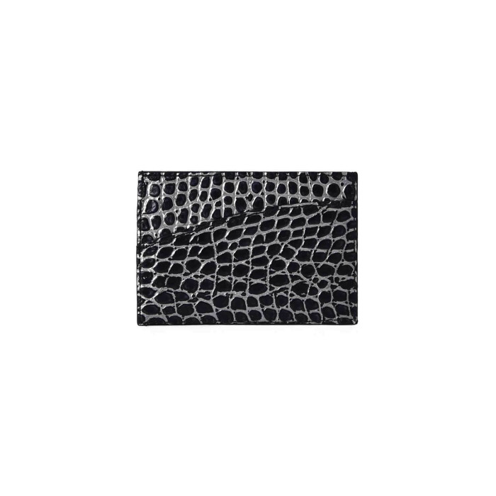 Cardholder Single Curve - Black Ancien