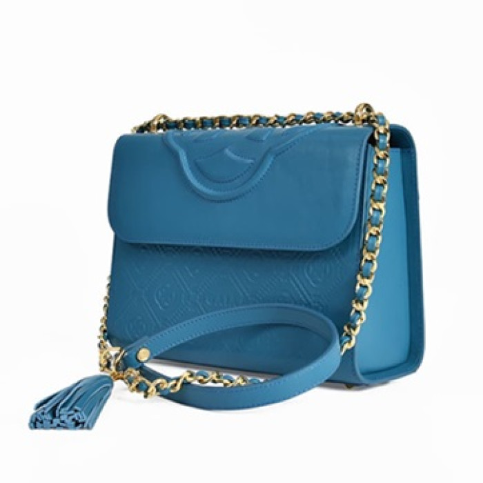 Emblem Cross Medium Bags - Turquoise
