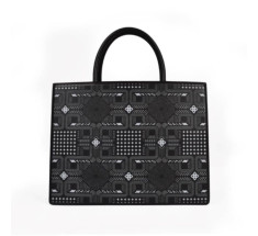 Geometric Medium Bags - Black