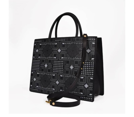 Geometric Medium Bags - Black