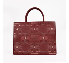 Geometric Medium Bags - Phonebox Red