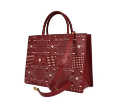 Geometric Medium Bags - Phonebox Red
