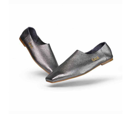 GAIA Loafers - Mastrotto Shimmer Titanio