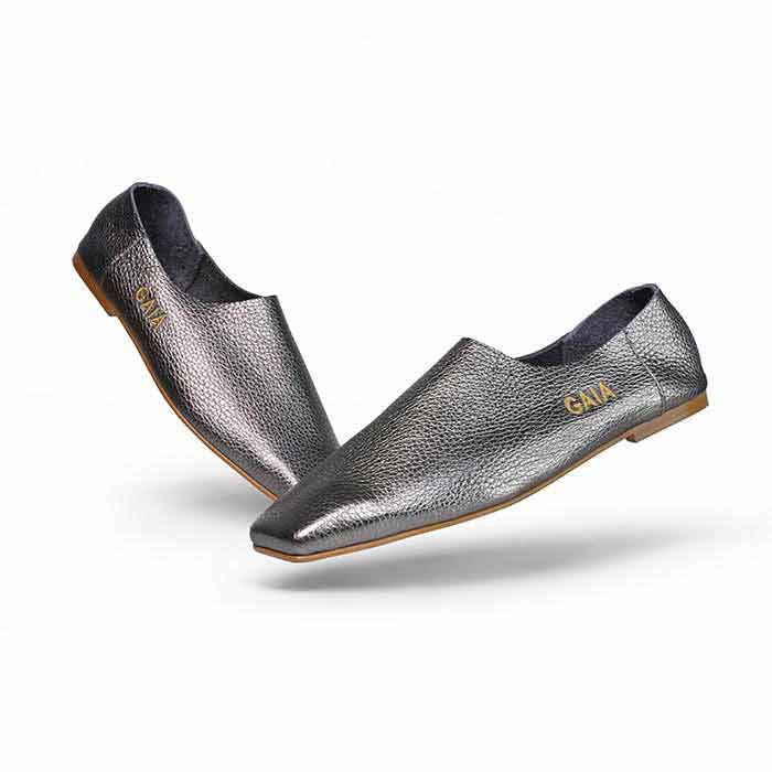 GAIA Loafers - Mastrotto Shimmer Titanio