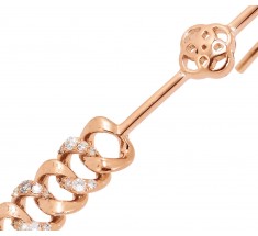 JW - Chain Earrings - Rose Gold