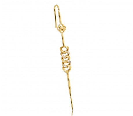 JW - Chain Earrings - Yellow Gold