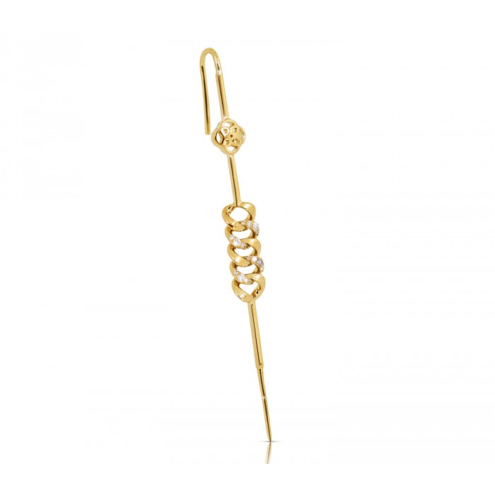 JW - Chain Earrings - Yellow Gold