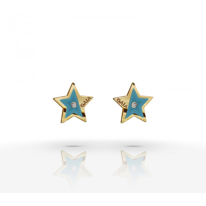 JW Constellation - Earrings YG - Turquoise
