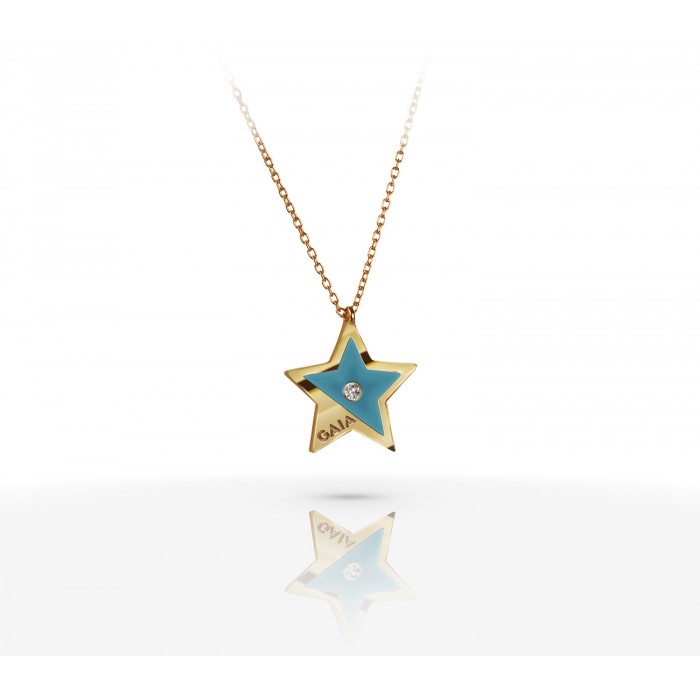 JW Constellation - Necklace YG - Turquoise