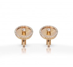 JW Diamond Earrings - Rose Gold