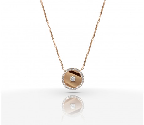 JW Diamond Necklace - Rose Gold