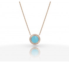 JW Circle Of Life - Necklace RG Turquoise