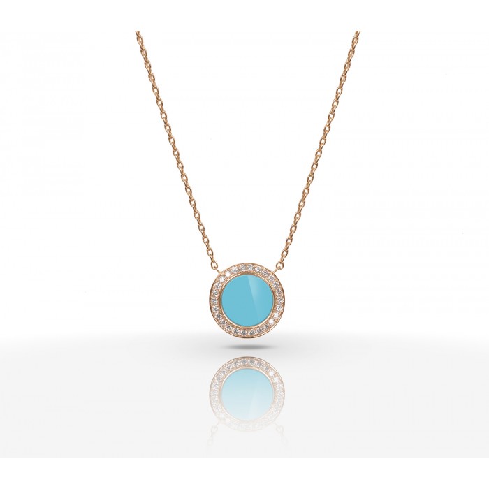 JW Circle Of Life - Necklace RG Turquoise
