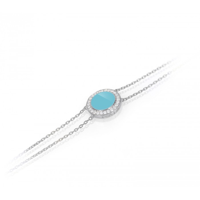 JW Circle Of Life - Bracelet WG Turquoise