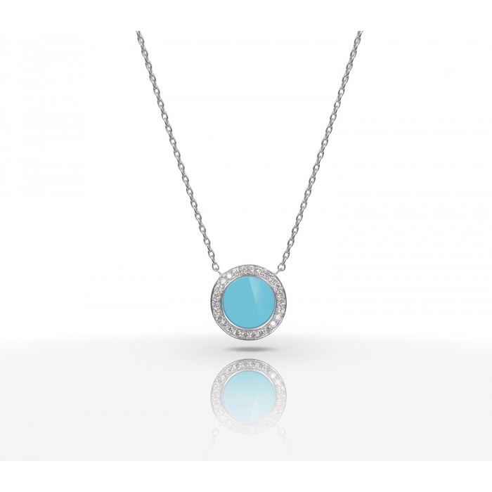 JW Circle Of Life - Necklace WG Turquoise