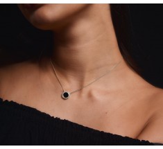 JW Circle Of Life - Necklace WG Onyx