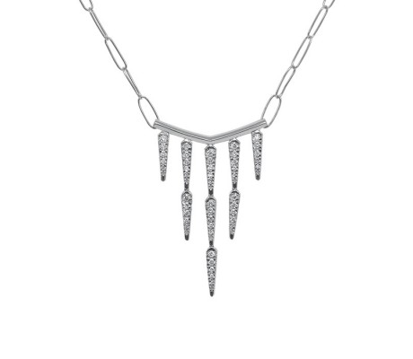 JW - Daggers Collection: Necklace Small - White Gold