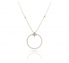 JW - Halo Necklace - Yellow Gold