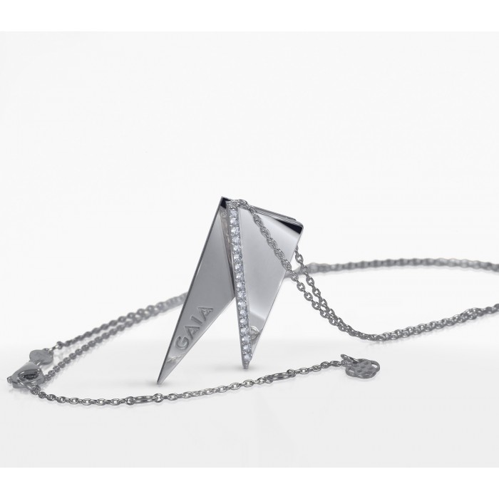 JW Pyramid - Necklace White Gold