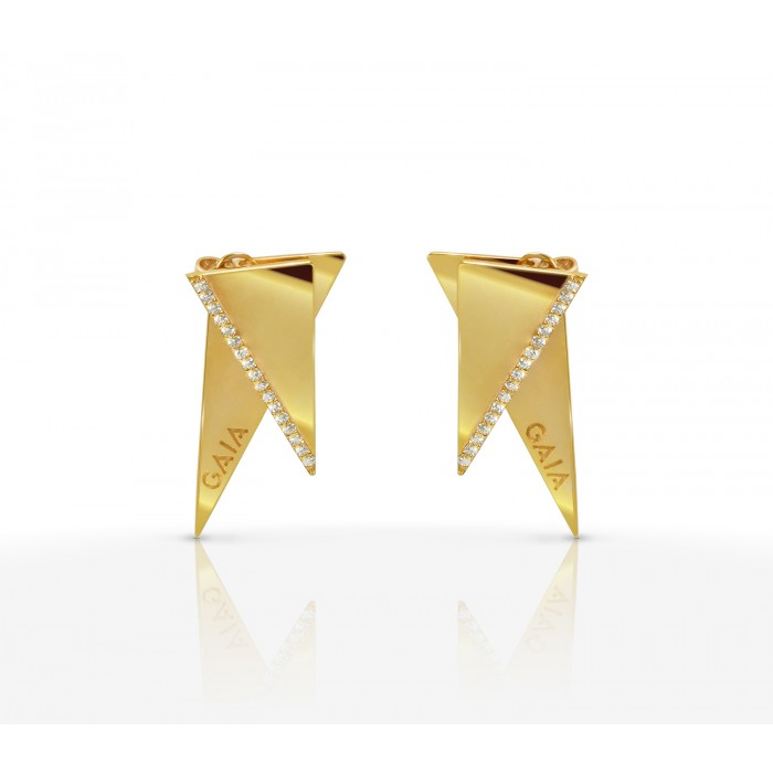 JW Pyramid - Earrings Yellow Gold