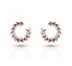 JW - Palm Earrings2 - Rose Gold