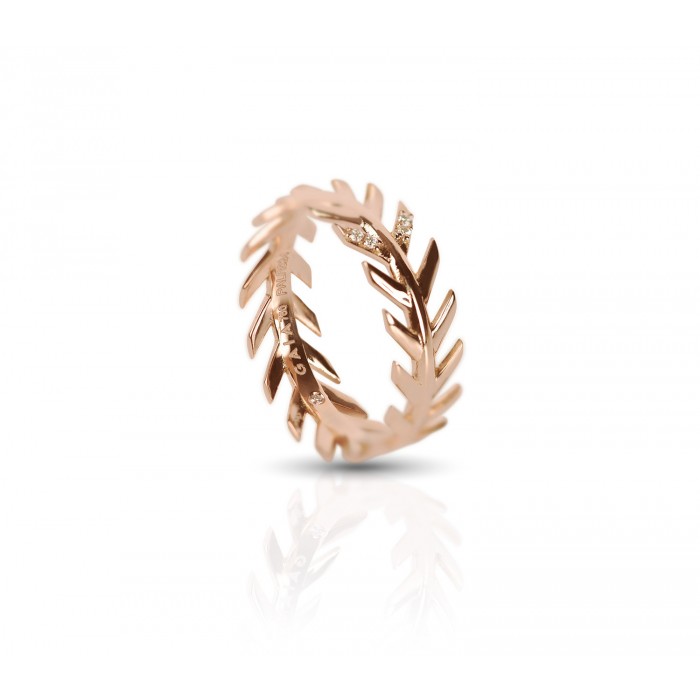 JW - Palm Ring 2 - Rose Gold