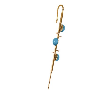 JW - Quarter - Pin Earring - Turquoise