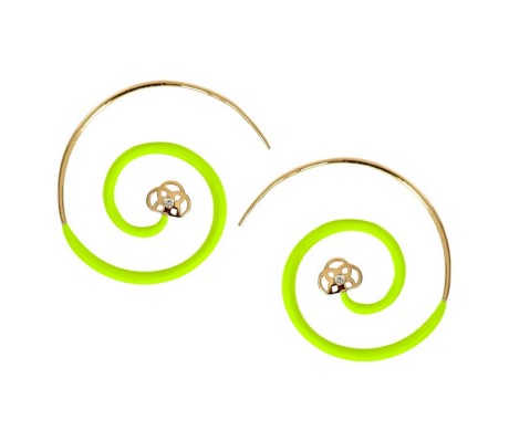 JW - Twirl Earrings - YG Neon Yellow