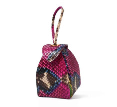Pyramid Micro Python Bags - Fuchsia White Black Turquoise